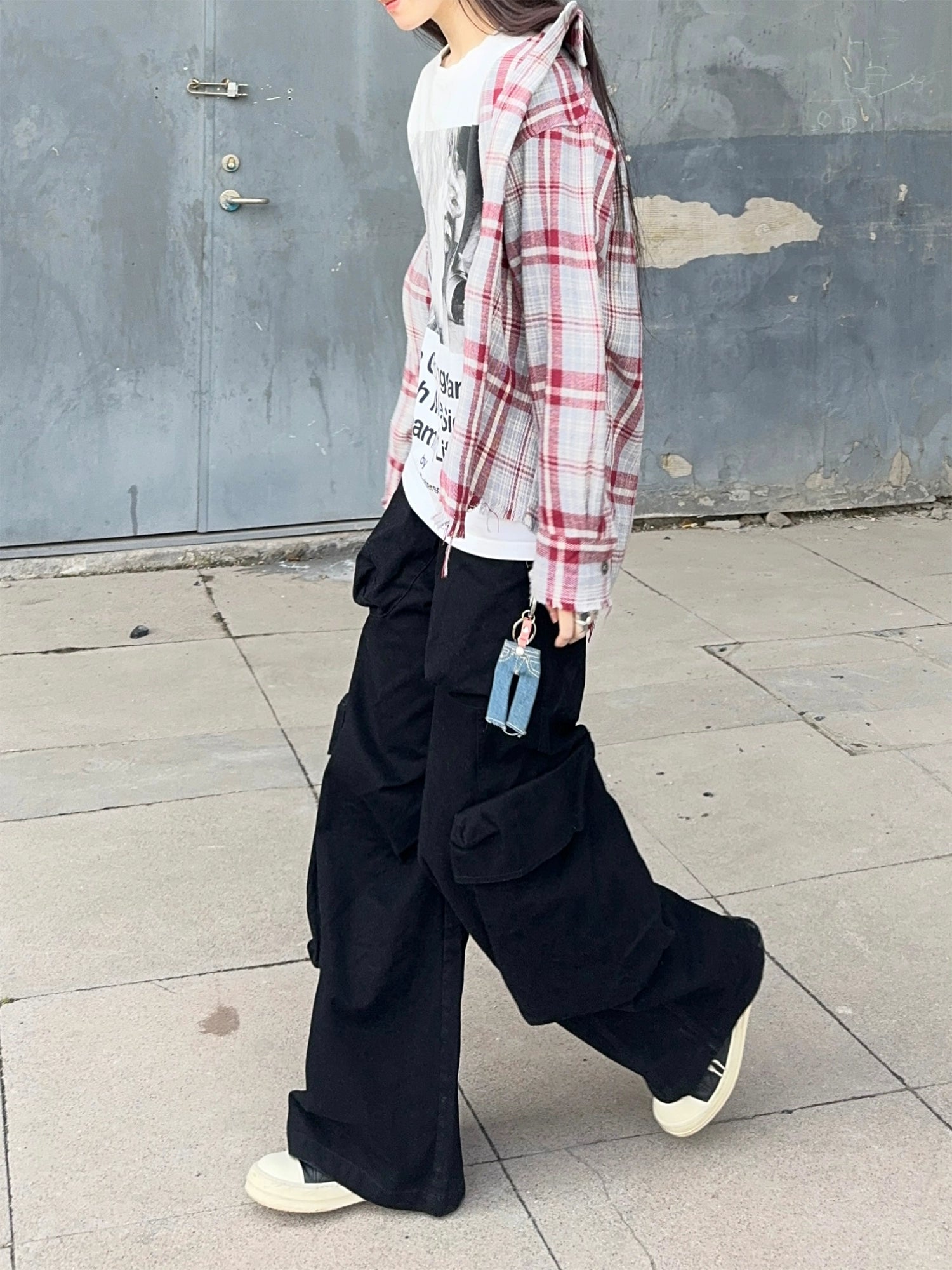 A姐同款 TERRAINCOGNITA X FIRSTFLOOR双色水洗做旧多口袋工装裤