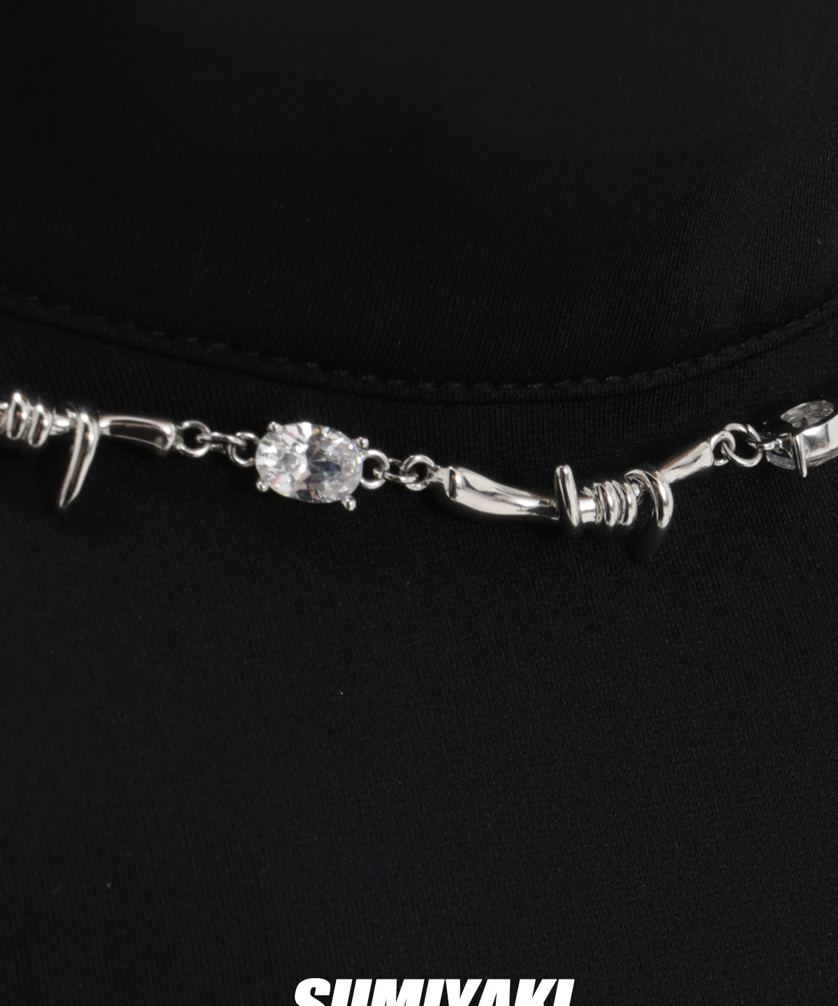 中性风十足！SUMIYAKI原创设计荆棘缠绕项链素链百搭通勤锁骨链