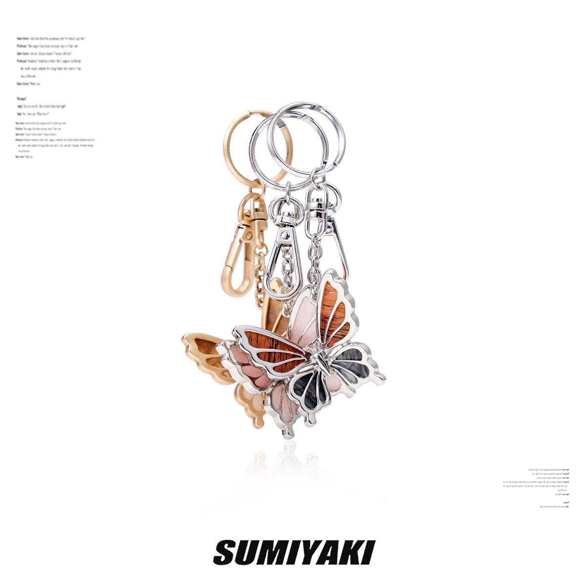 直接封神的破茧蝴蝶钥匙扣！SUMIYAKI 包包挂件小众设计钥匙扣