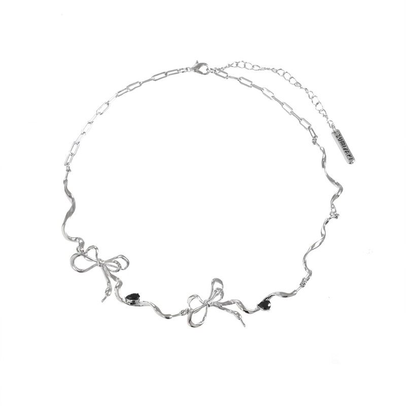 高级感！SUMIYAKI绷带系列项链女高级感高街金属感蝴蝶结锁骨链