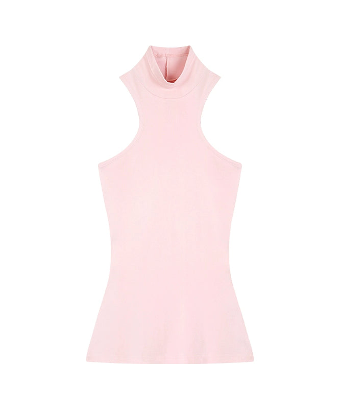 野生zero黑灰白色针织高领工字背心内搭女夏外穿修身辣妹无袖上衣