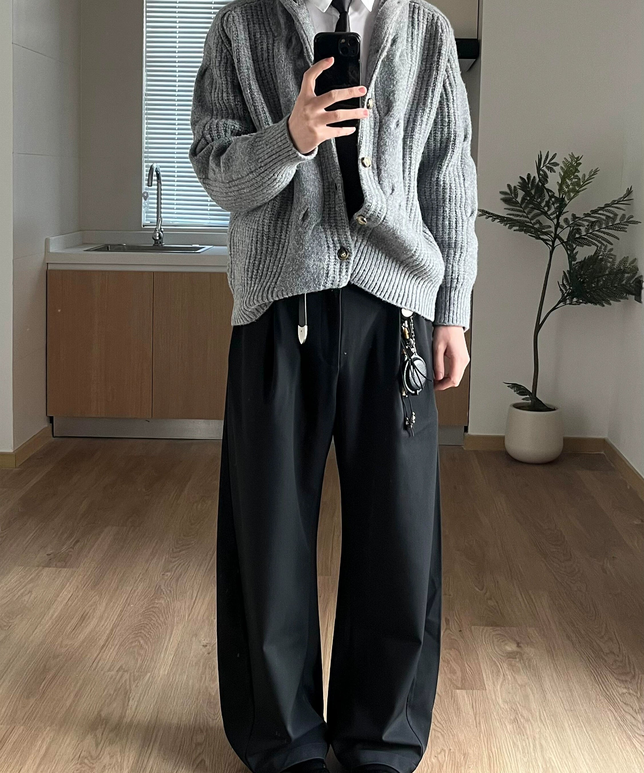 棉羊毛混纺保暖针织开衫毛衣老钱风秋冬通勤百搭TERRAINCOGNITA