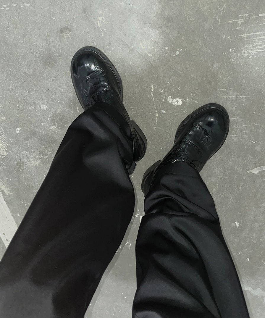 压纹拼接反光D扣通勤德比鞋增高休闲头层牛皮TERRAINCOGNITA