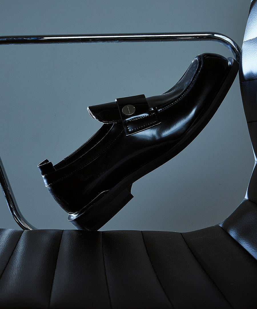 潮WOO专属TERRAINCOGNITA日常通勤金属百搭增高乐福鞋休闲皮鞋男