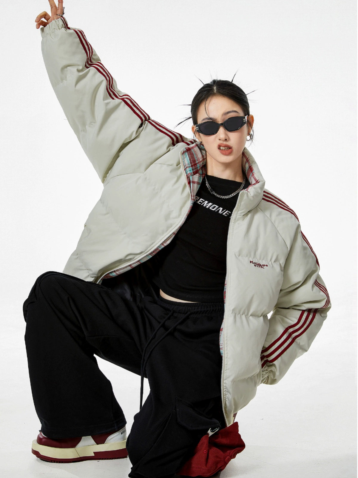 ICH MODE 美式复古棉服女冬季保暖加厚棉袄夹棉外套棉衣2025新款