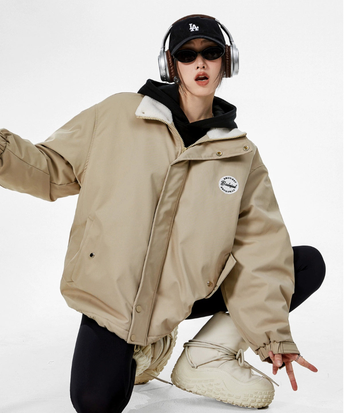 ICH MODE 美式复古棉服女2025新款深秋冬季棉袄棉衣夹棉外套加厚