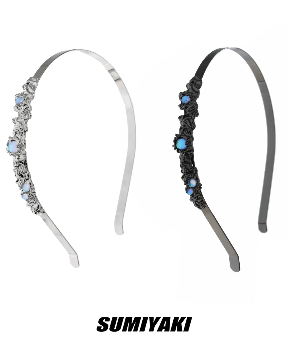 绝美！SUMIYAKI月蚀系列2.0发箍 小众设计感金属风发饰月光石发夹