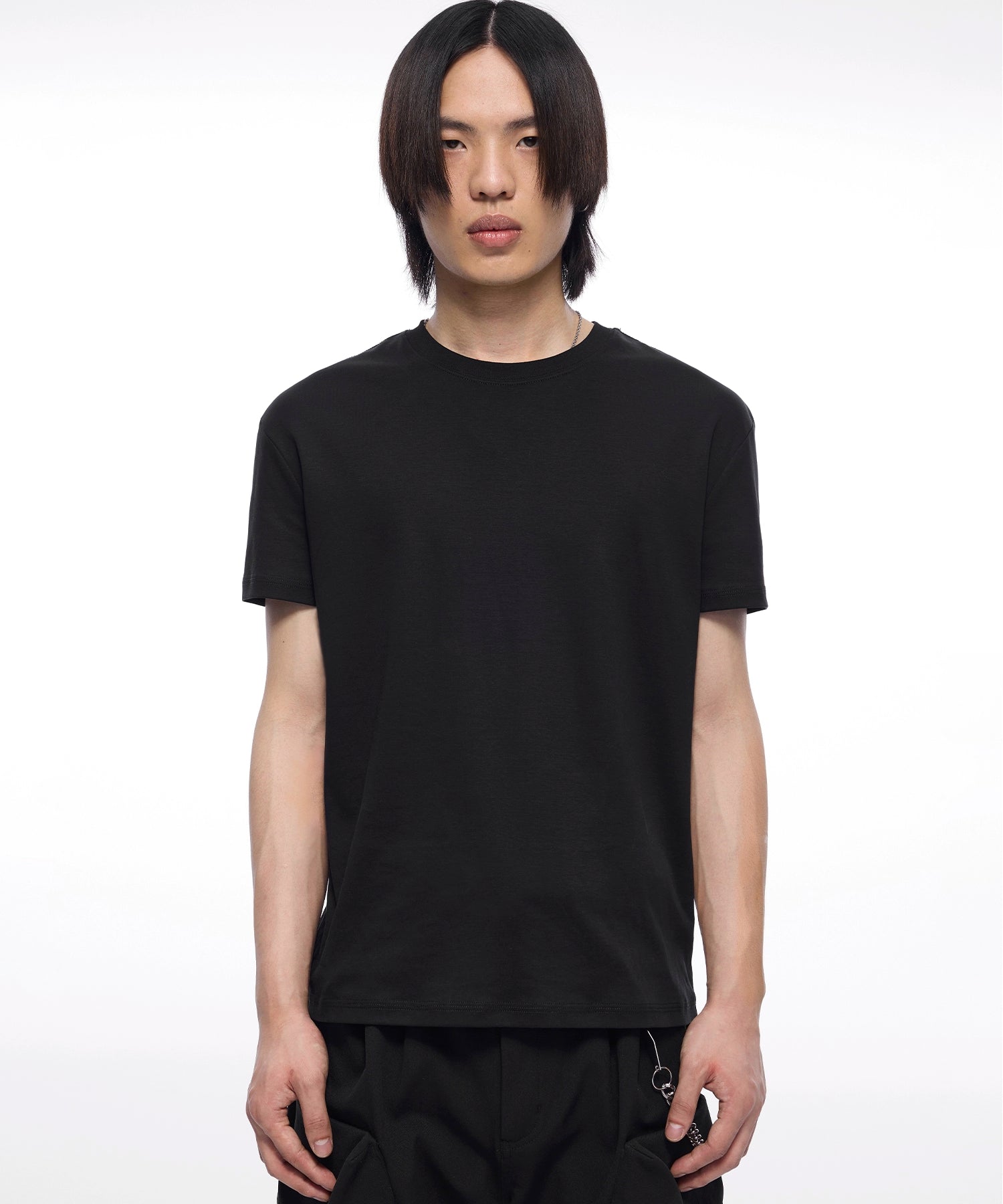 【第二件0元】TERRAINCOGNITA丝光液氨纯棉短袖T恤男合身百搭