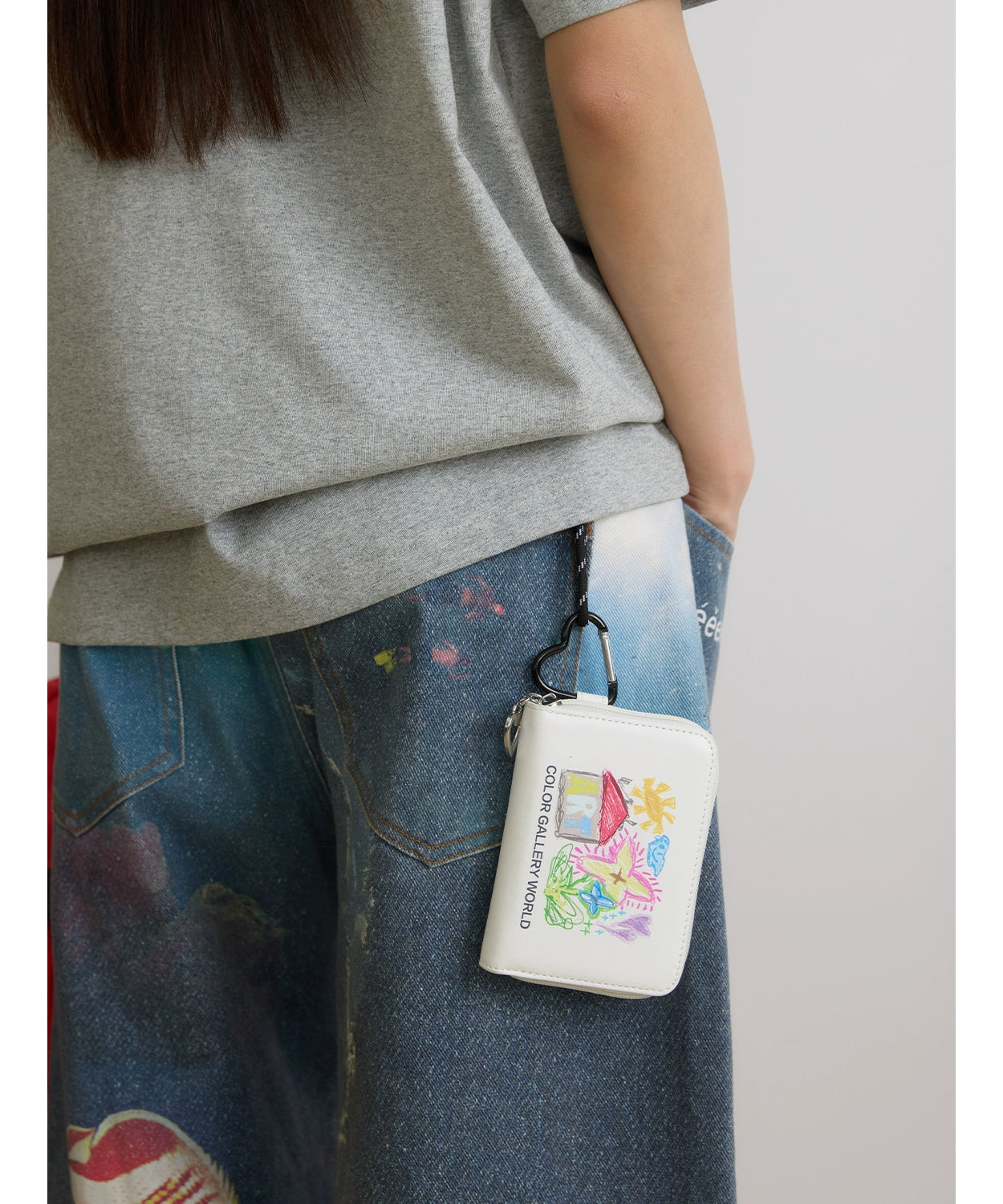 eeeeArtmonster“丢三落四”皮质零钱包个性涂鸦耳机包拉链卡包