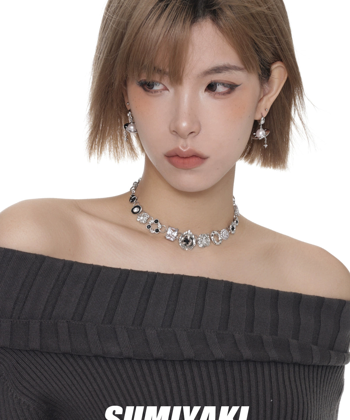 超美！SUMIYAKI 原创陀螺飞碟珍珠耳环轻奢高级感女小众设计耳饰