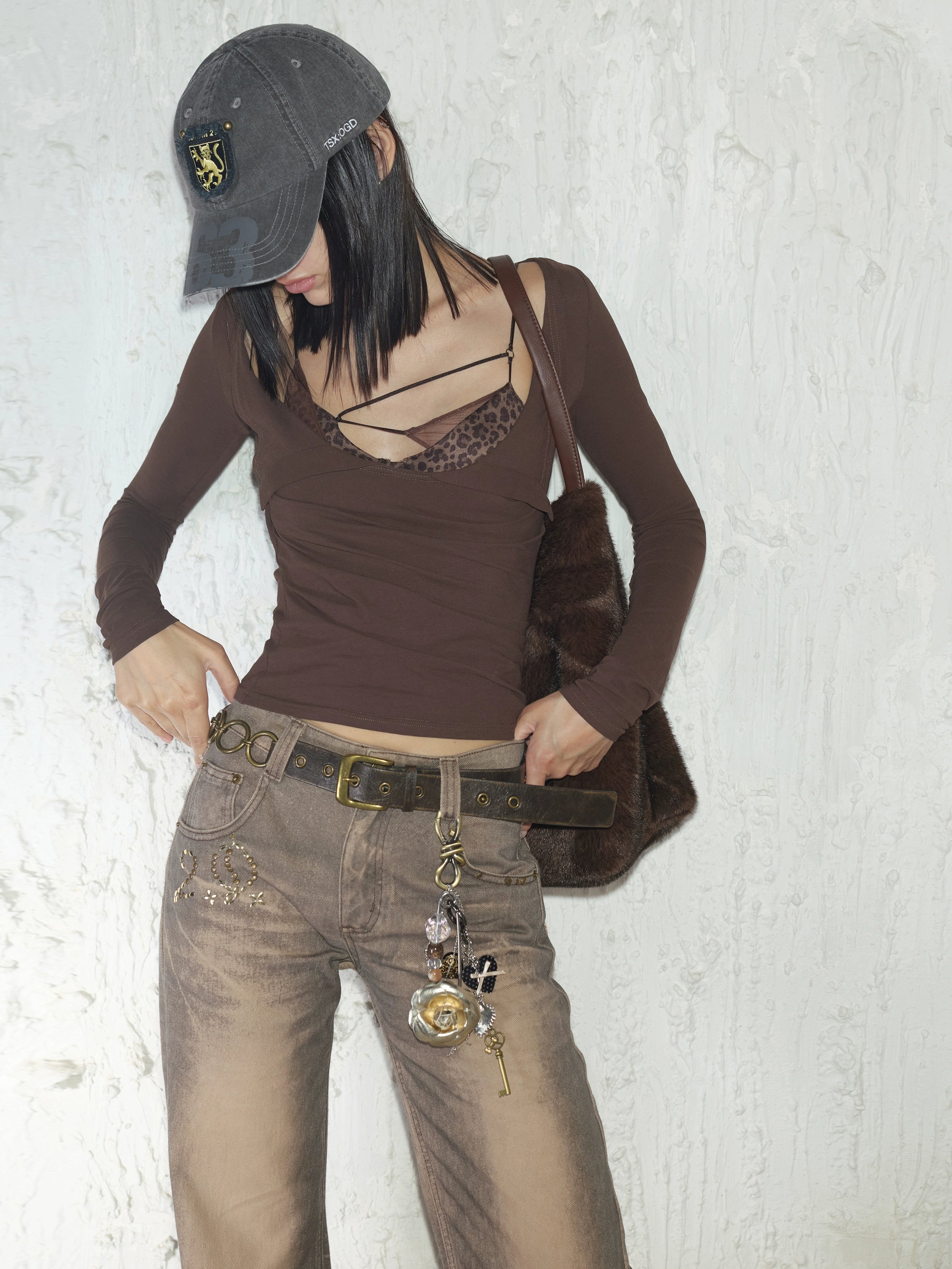 2th Desire原创美式复古设计字母印花刺绣高街休闲棒球鸭舌帽帽子