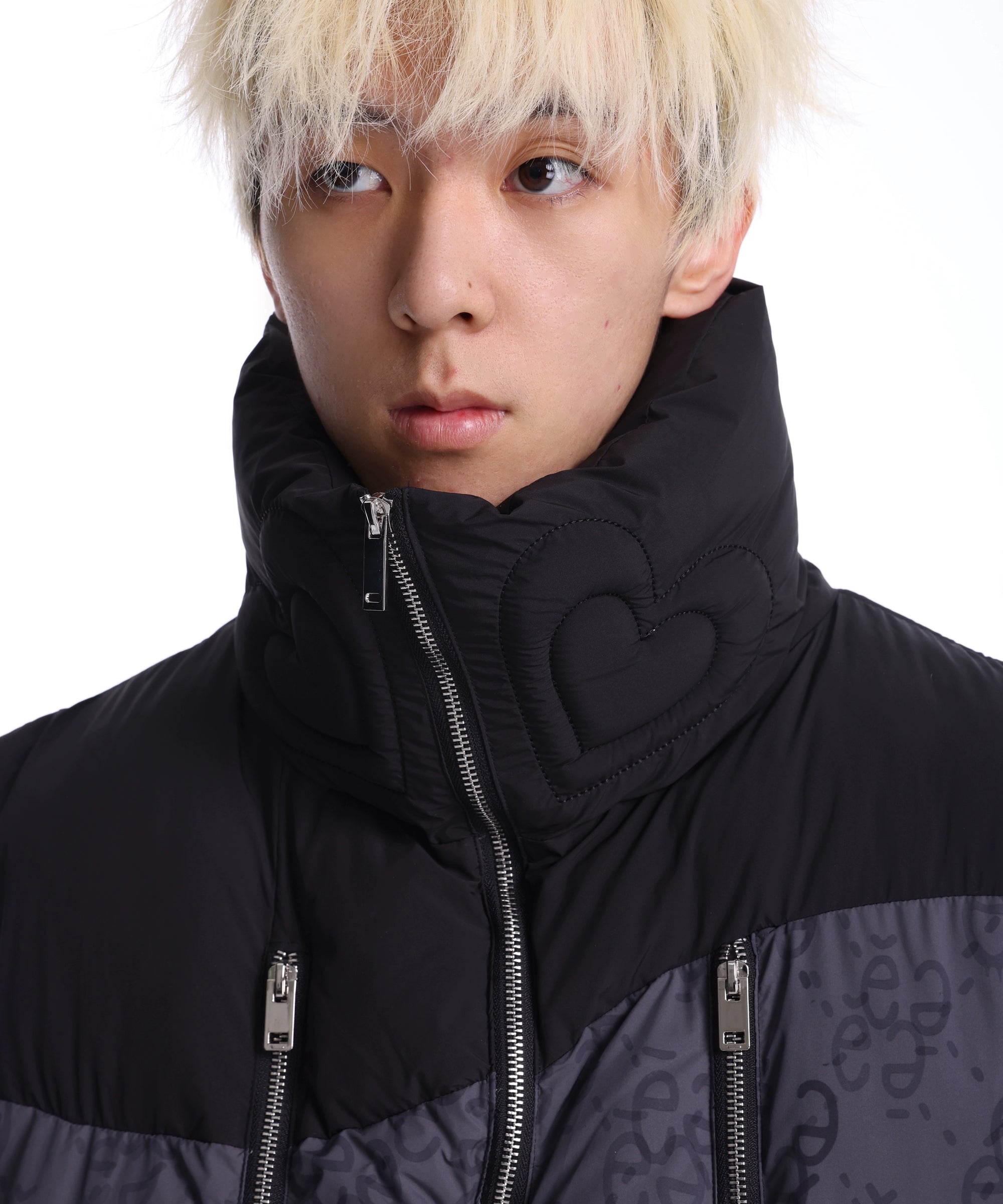 eeeeArtmonster爱心立领背心羽绒棉马甲男女加厚保暖坎肩外套棉服