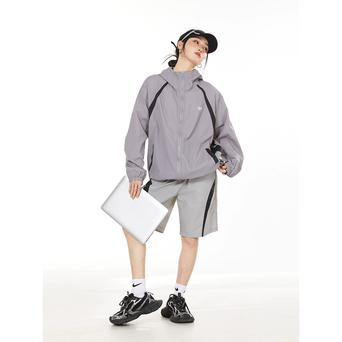 ICH MODE 美式upf50+防晒衣外套女夏季宽松流行轻薄户外运动上衣