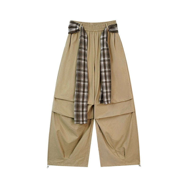 野生zero可拆卸屁帘阔腿休闲裤女秋季美式复古辣妹显瘦工装长裤子