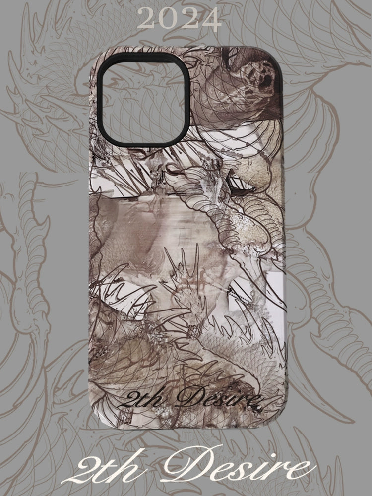 2th Desire韩国进口二合一菲林壳设计感ins龙年新年iPhone手机壳