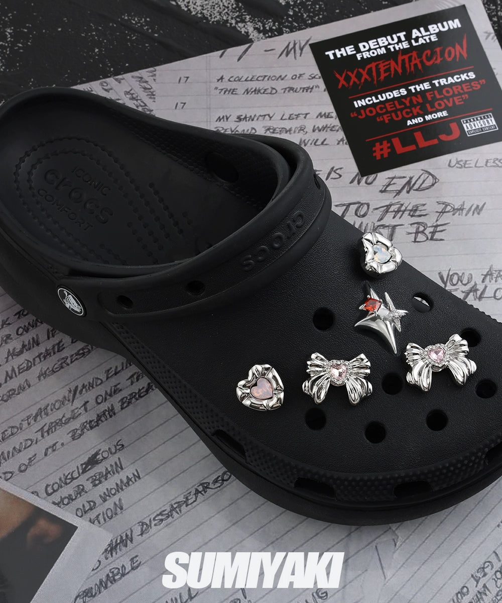 【特价限定】SUMIYAKI 洞洞鞋金属配饰DIY装饰扣 小熊/蝴蝶/爱心