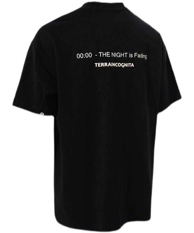 夏季六色"夜色渐浓"标语 基础短袖圆领T恤男女TERRAINCOGNITA