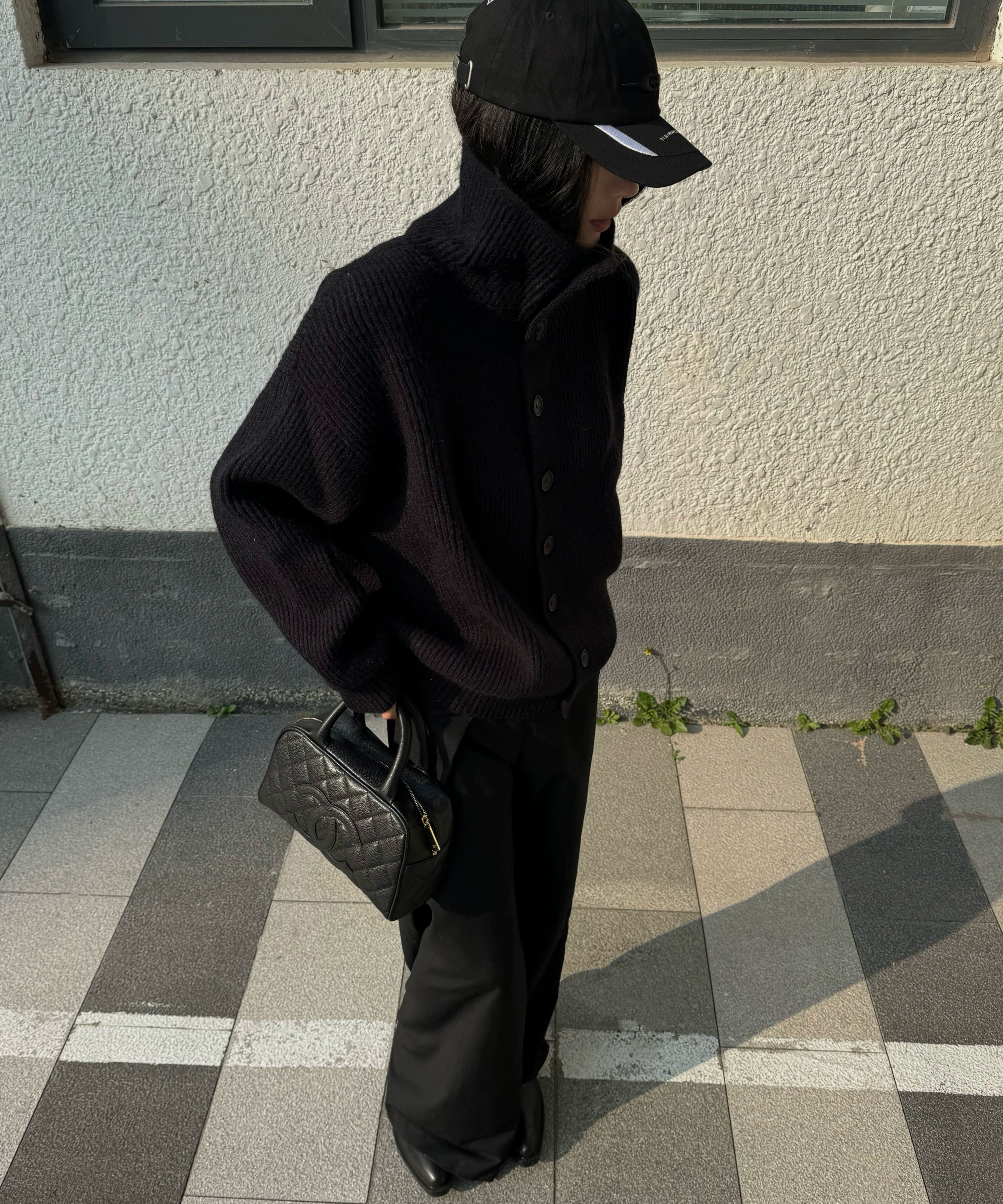 三色高领纽扣开衫毛衣休闲宽松百搭长袖男女美拉德TERRAINCOGNITA