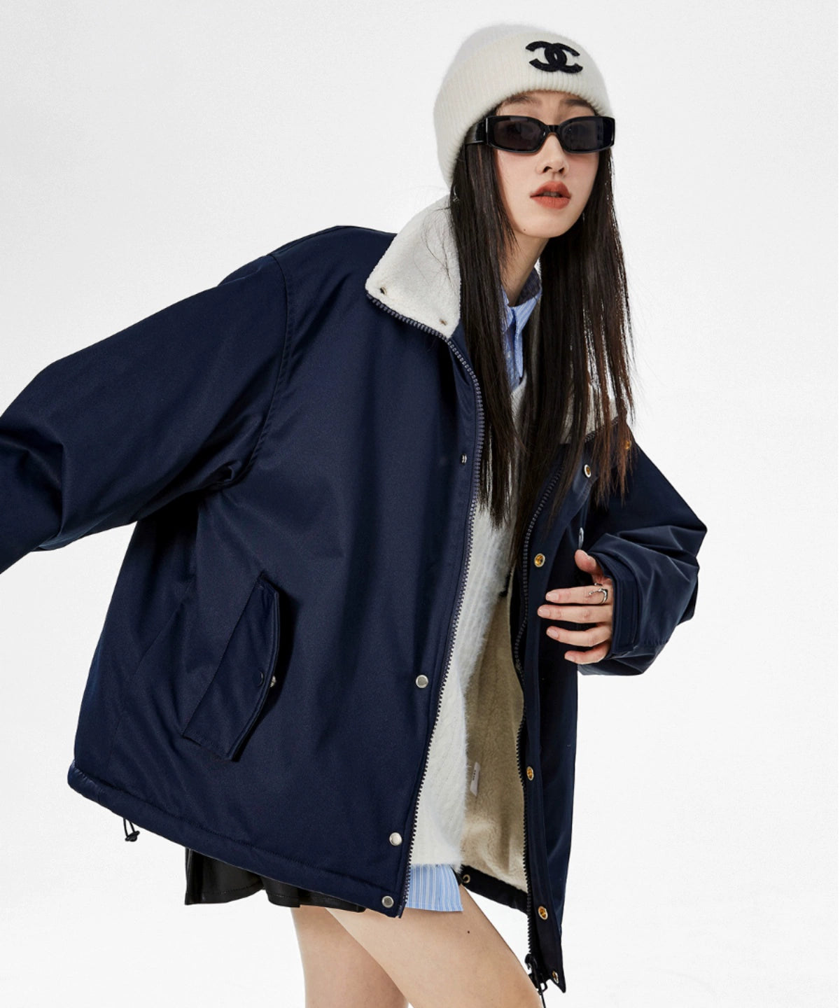 ICH MODE 美式复古棉服女2025新款深秋冬季棉袄棉衣夹棉外套加厚