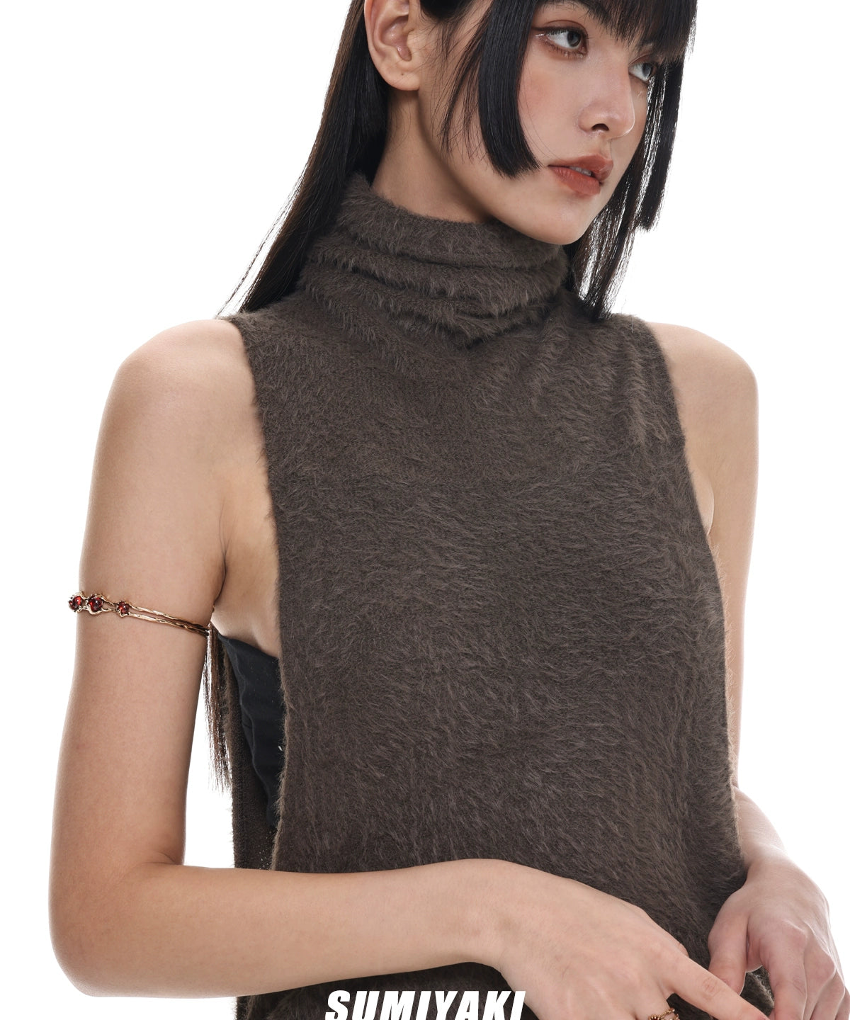 超A！SUMIYAKI 沙丘系列臂环 秋冬时髦感穿搭 修身手环 安可拉红