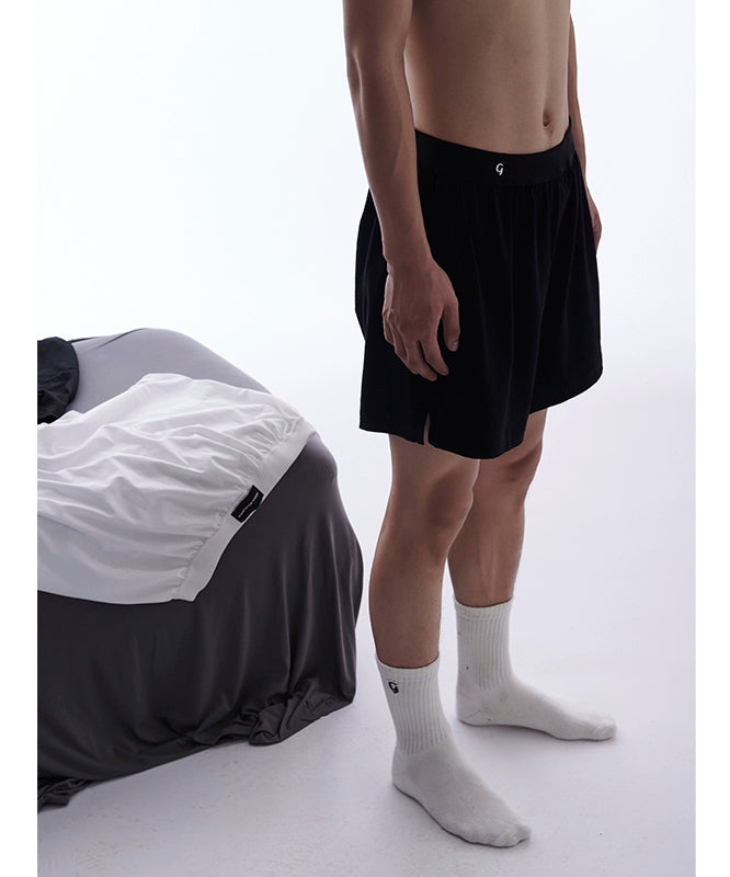 刺绣Sagging风凹造型短裤内搭舒适家居裤男女同款TERRAINCOGNITA