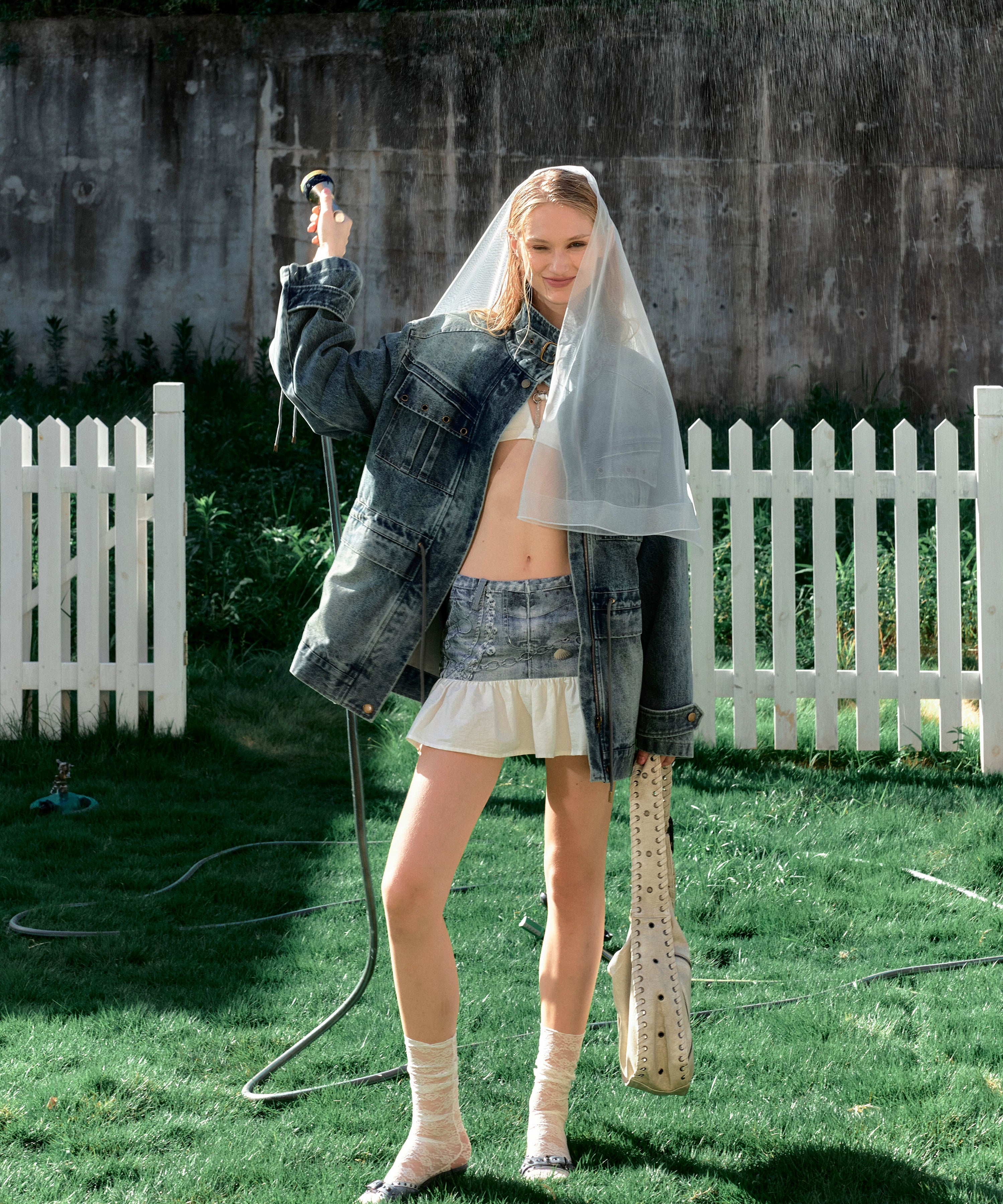 2th Desire美式复古重磅做旧擦色皮衣外套女廓形秋季机车工装夹克