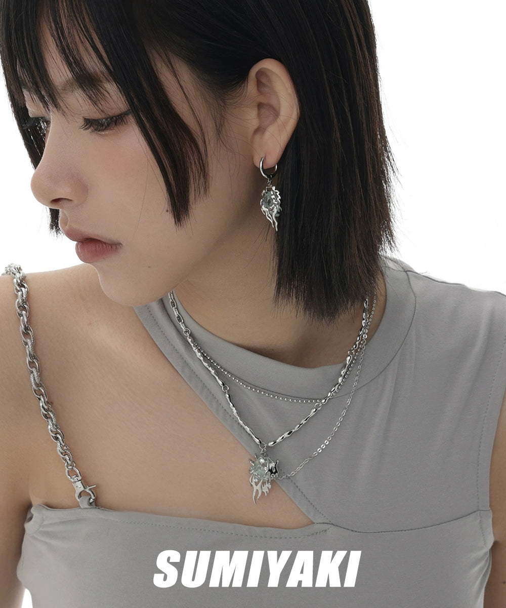 吹爆！SUMIYAKI  原创冰源狩猎项链小众设计酷拽辣妹高级感锁骨链