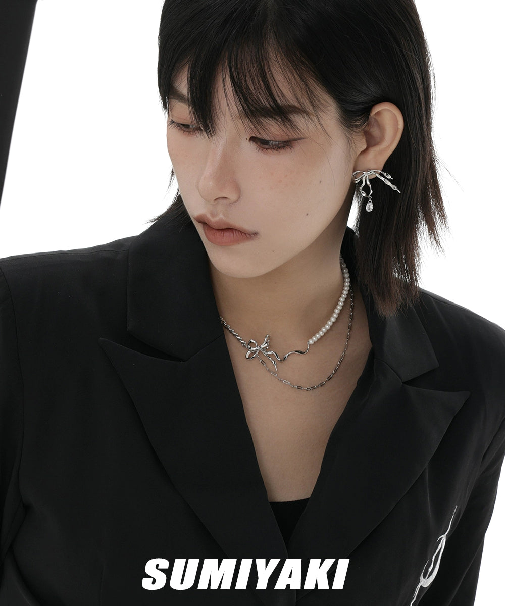 好酷！SUMIYAKI 绷带系列蝴蝶结耳环女小众高级感通勤时尚耳饰女