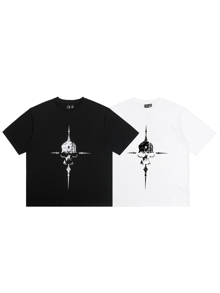 小众潮牌THUG CLUB印花短袖宽松百搭设计感半袖2025新款上衣潮ins