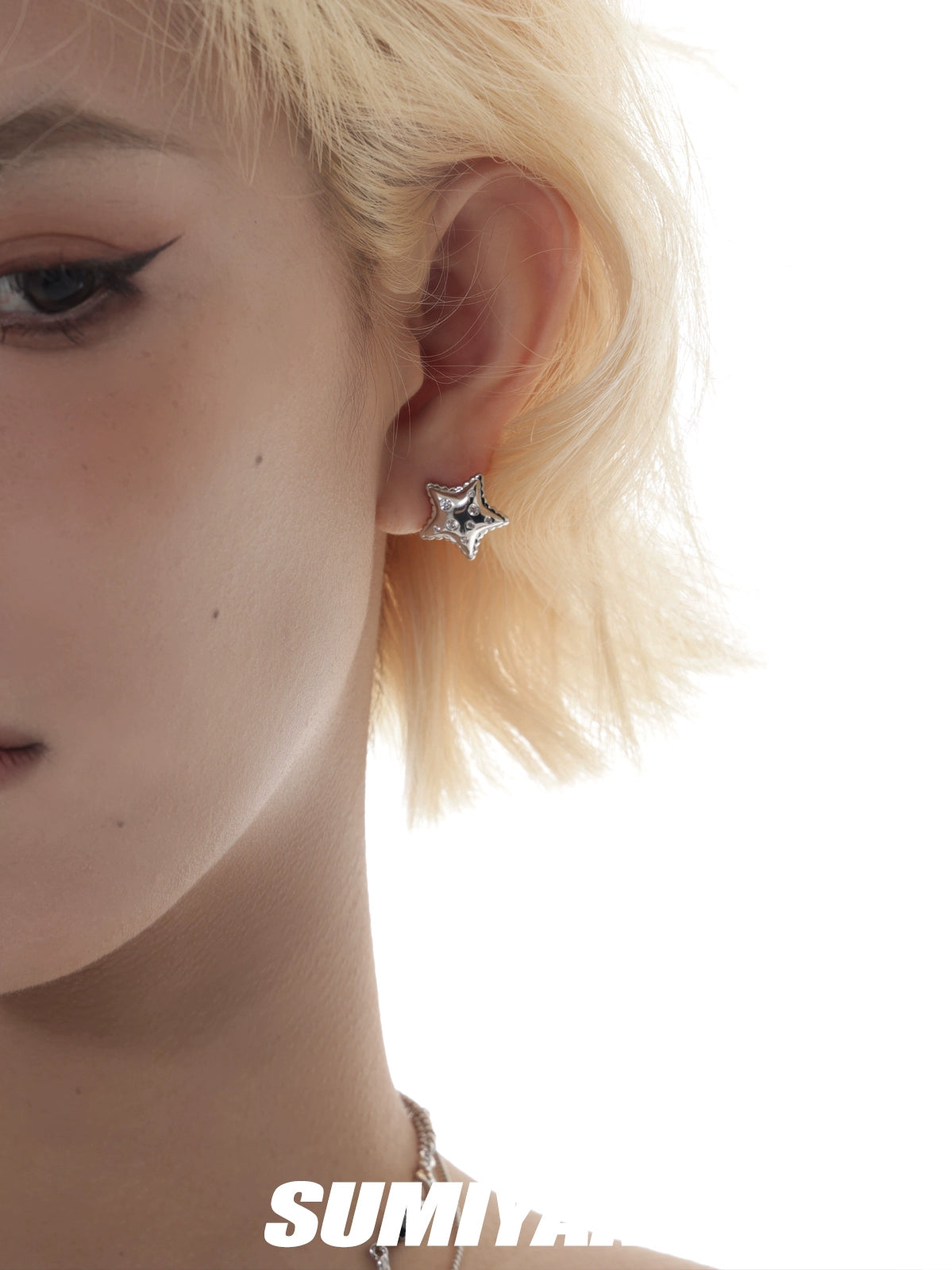 甜酷女孩的专属星星！SUMIYAKI 可盐可甜立体芒星s925银针耳环