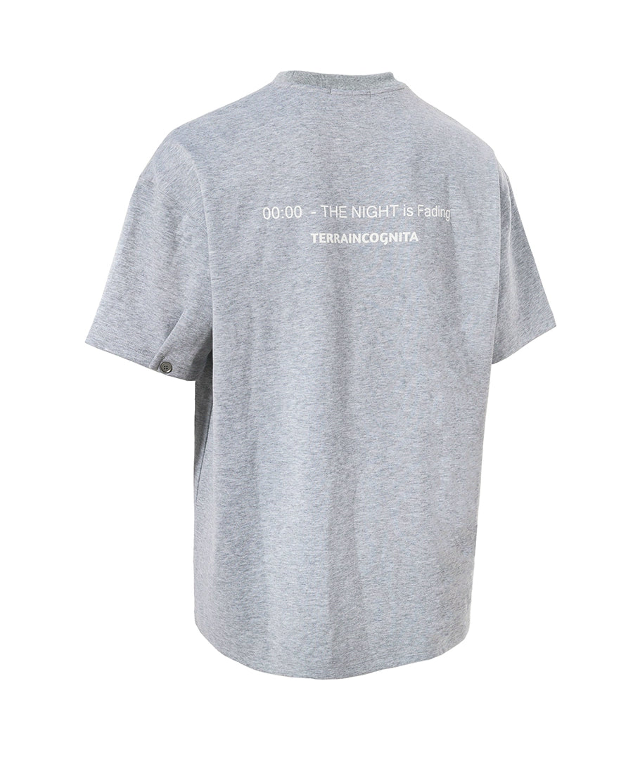 夏季六色"夜色渐浓"标语 基础短袖圆领T恤男女TERRAINCOGNITA