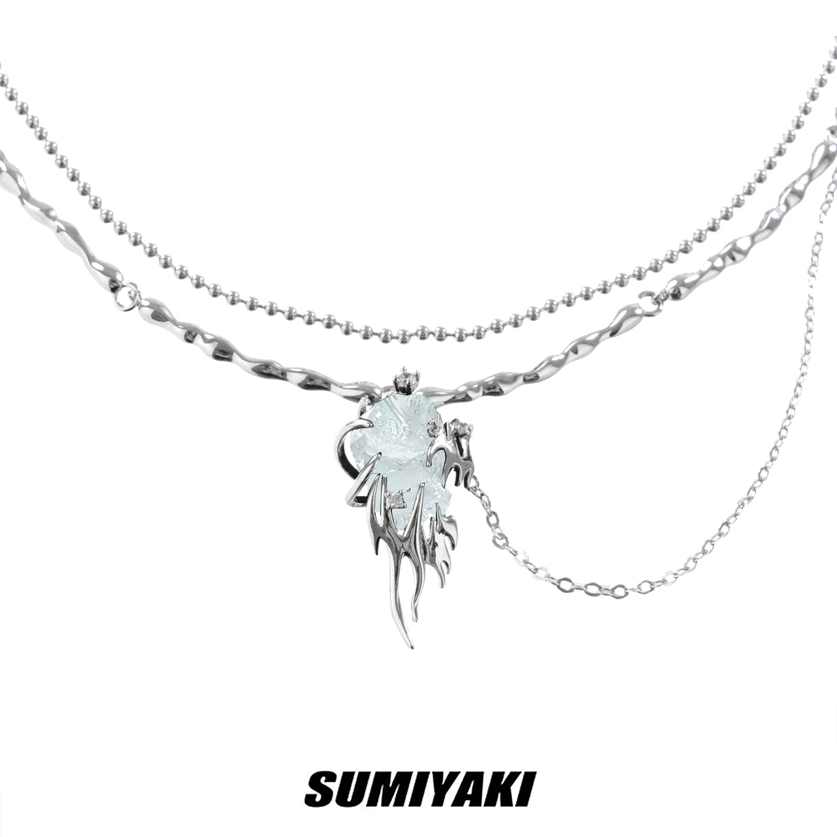 吹爆！SUMIYAKI  原创冰源狩猎项链小众设计酷拽辣妹高级感锁骨链