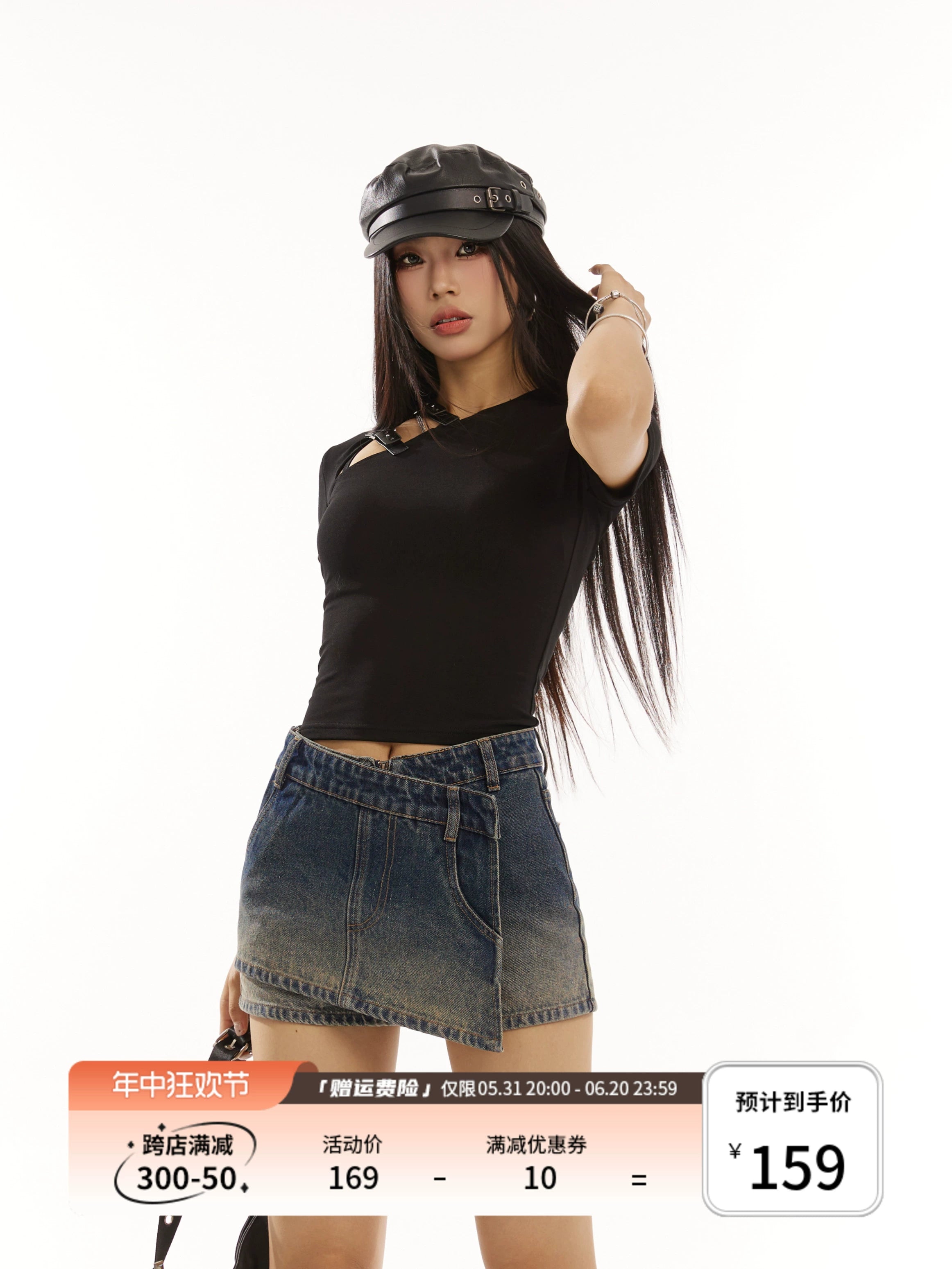 野生zero复古蓝水洗设计感牛仔短裤女夏季辣妹小众显瘦直筒热裤子