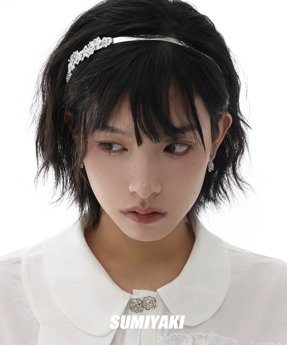 绝美！SUMIYAKI月蚀系列2.0发箍 小众设计感金属风发饰月光石发夹