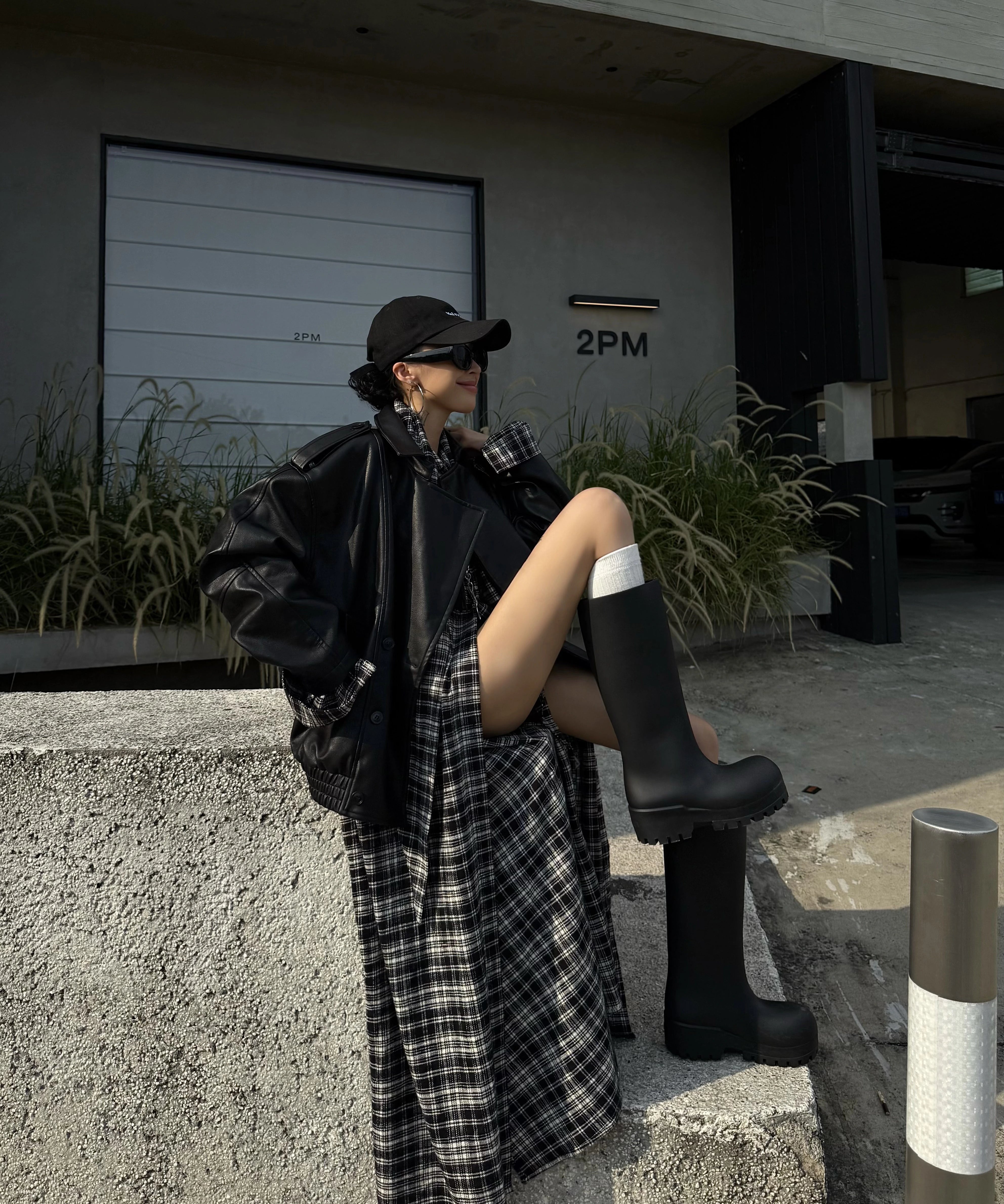 野生zero 复古黑色酷飒风pu皮衣女秋季新款机车宽松翻领上衣外套