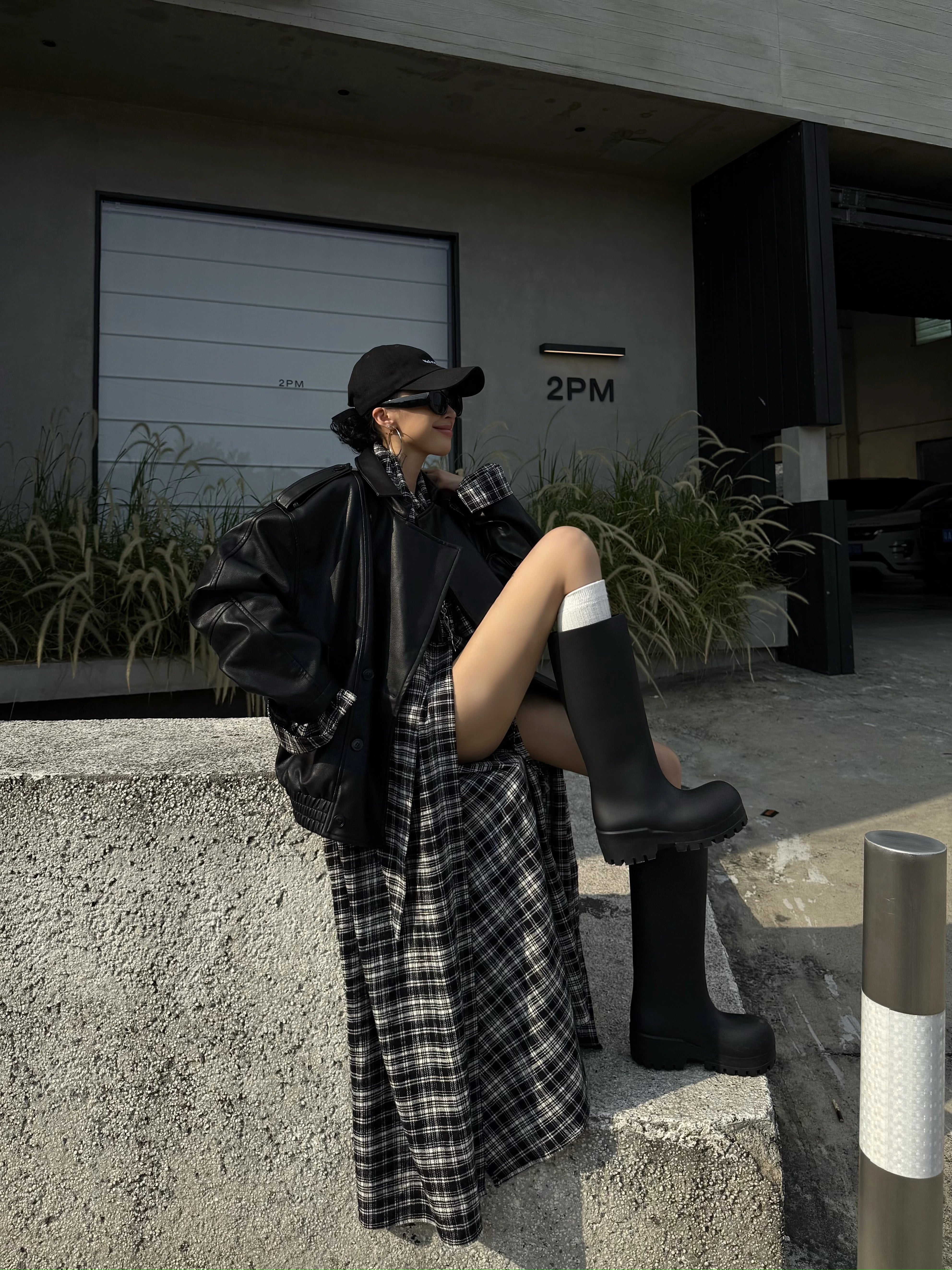 野生zero 复古黑色酷飒风pu皮衣女秋季新款机车宽松翻领上衣外套