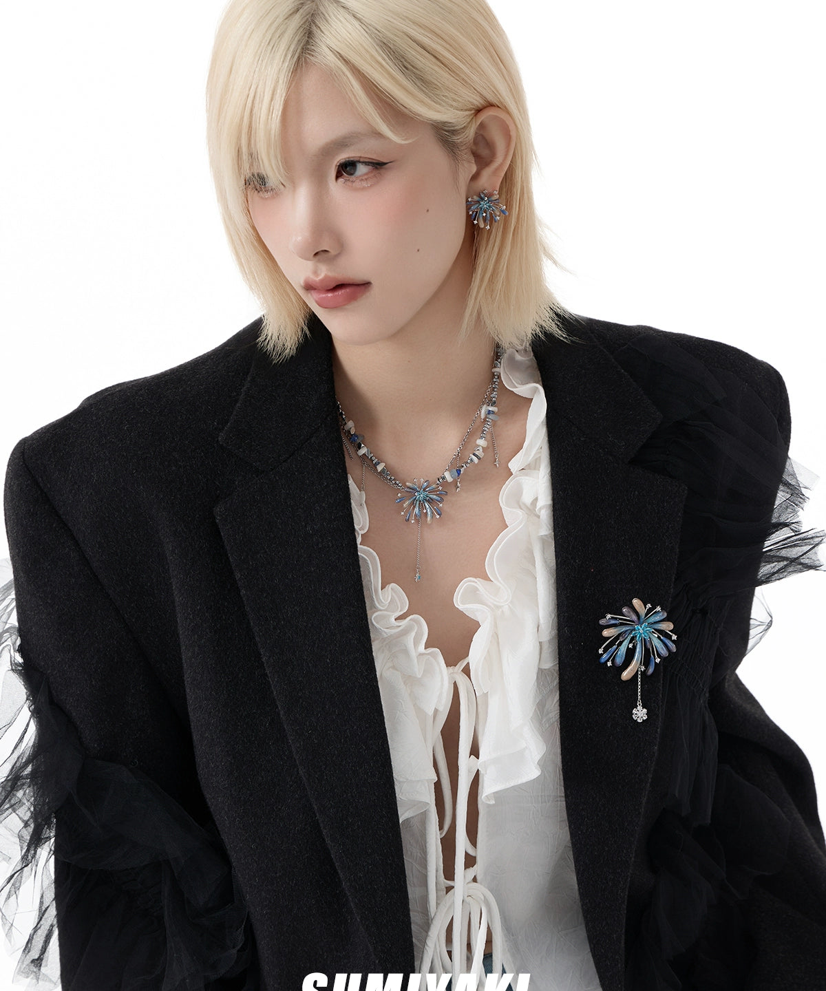 人手一个! SUMIYAKI 纯手工烟花胸针春夏包挂西装外套别针配饰女