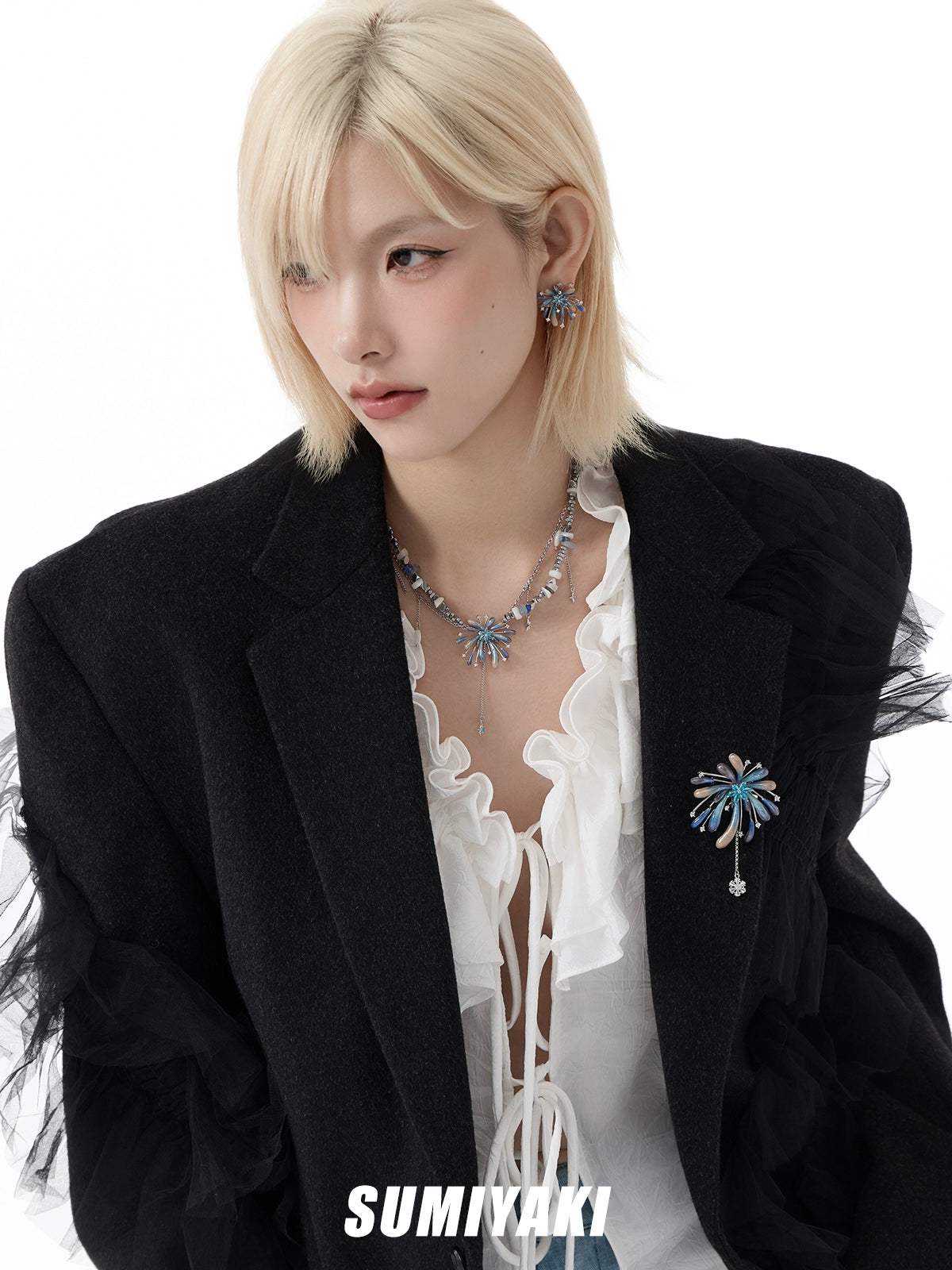 人手一个! SUMIYAKI 纯手工烟花胸针春夏包挂西装外套别针配饰女