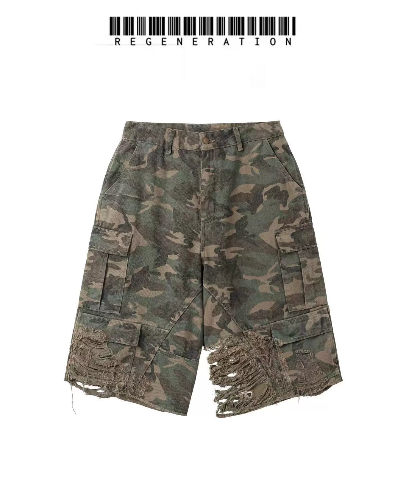 【yanggeng/杨和苏/雯博同款】RGZ｢初代｣水洗迷彩糜烂七分裤